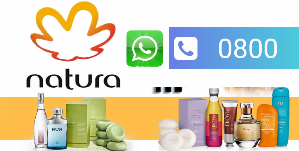 Natura Telefone, whatsApp, SAC 0800, webchat, email e ouvidoria