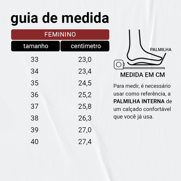 Como escolher o tamanho certo de tênis feminino?